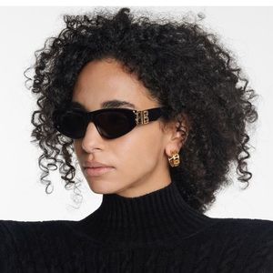 BALENCIAGA SUNGLASSES/ BLACK/ GOLD 53-19-148